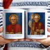 With You I Am A Christian, For You, I Am a Bishop, Stained Glass Bishop Design - Personalized Custom Coffee Mug - FTH082_MG