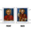 With You I Am A Christian, For You, I Am a Bishop, Stained Glass Bishop Design - Personalized Custom Coffee Mug - FTH082_MG