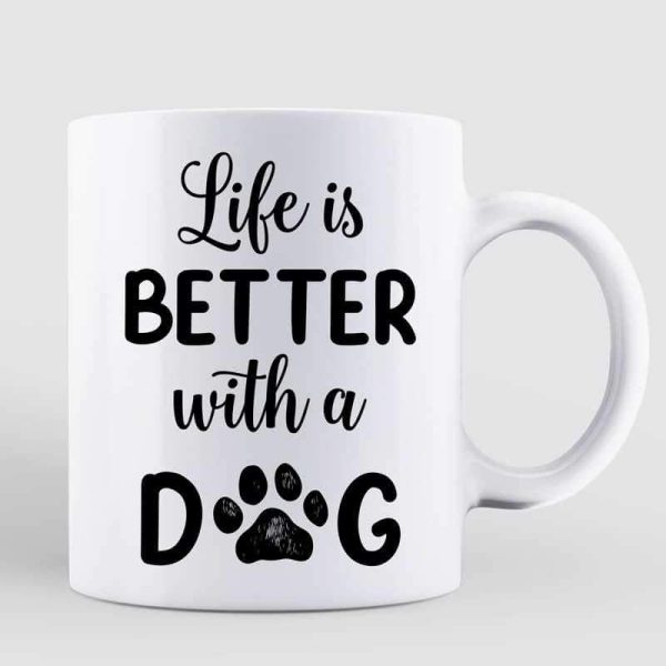 Woman And Dog At Sea Personalized Coffee Mug