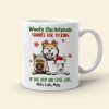 Woofy Christmas Thanks For Picking Up Our Stuff, Personalized Dog Christmas Mug, Christmas Gift