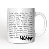 Words That Define Mom Personalized Mug, Appreciation Gift For Mom With Custom Name