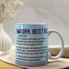 Work Bestie, Gift For Coworkers, Personalized Mug, Coworkers Friends Mug