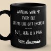 Work It Harder, Make It Better - Coworker Personalized Custom Black Mug - Gift For Coworkers, Work Friends, Colleagues
