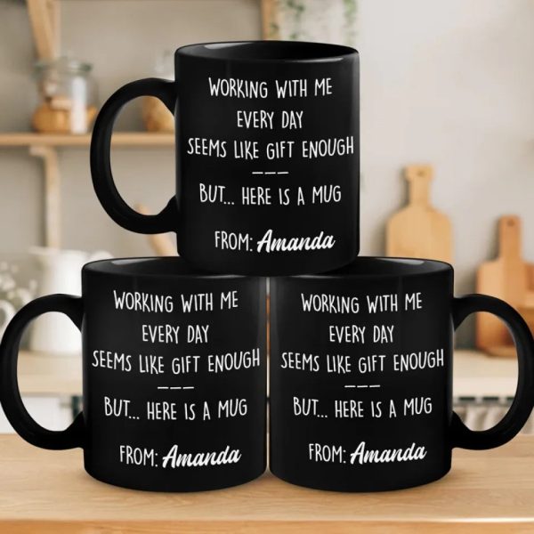 Work It Harder, Make It Better - Coworker Personalized Custom Black Mug - Gift For Coworkers, Work Friends, Colleagues
