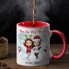 Work Made Us Colleagues - Christmas Gift For Co-worker - Personalized Custom Accent Mug