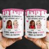 Work Made Us Coworkers, Cartoon Portraits And Wine Glass - Personalized Custom Coffee Mug - COL109_MG