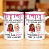 Work Made Us Coworkers, Cartoon Portraits And Wine Glass - Personalized Custom Coffee Mug - COL109_MG