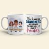 Work Made Us Coworkers, Personalized White Mug, Teamwork, Gift For Friends