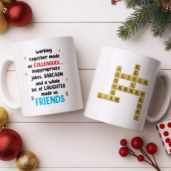 Working Together Made Us Friends Colleague Gift - Personalized Custom Coffee Mug - COL121_MG