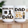 World's #1 Dad - Personalized Mug - Father's Day, Birthday Gift For Husband, Dad, Father, Daddy, Papa
