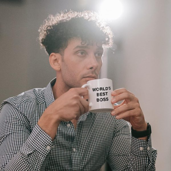 World's Best Boss Coffee Mug, Funny Office Gift for Boss Male Female, Boss Day Birthday Christmas Gift from Coworkers Employees