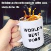 World's Best Boss Coffee Mug, Funny Office Gift for Boss Male Female, Boss Day Birthday Christmas Gift from Coworkers Employees