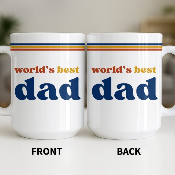 World's Best Dad Coffee Mug - Personalized Custom Coffee Mug - HIM003_MG
