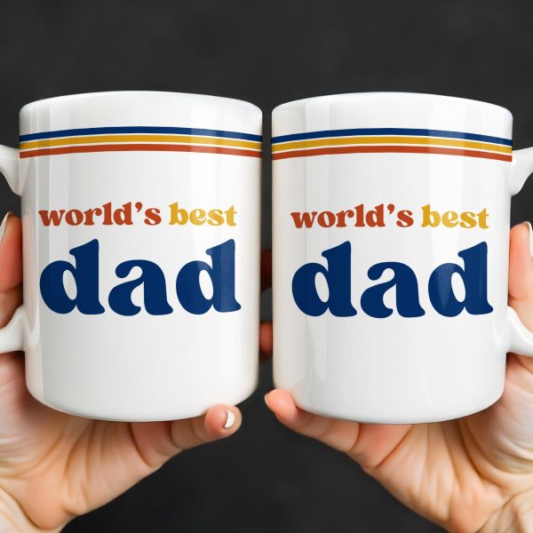 World's Best Dad Coffee Mug - Personalized Custom Coffee Mug - HIM003_MG