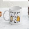 World's Best Dog and Cat Mom Coffee Mug Funny Pet Lover Gift for Dog Mom Cat Mom Women