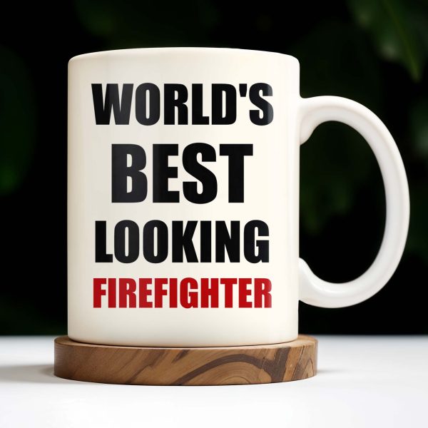 World's Best Looking Firefighter - Personalized Custom Coffee Mug - FIF002_MG