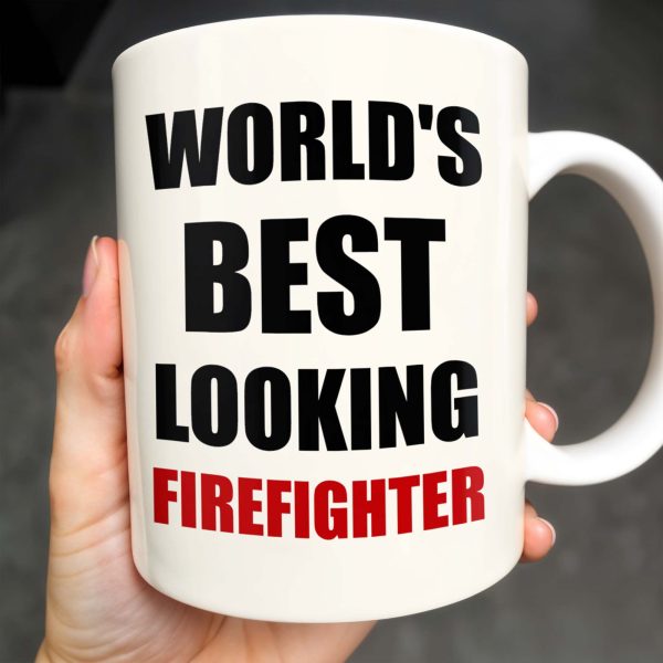 World's Best Looking Firefighter - Personalized Custom Coffee Mug - FIF002_MG