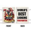 World's Best Looking Firefighter - Personalized Custom Coffee Mug - FIF002_MG