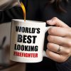 World's Best Looking Firefighter - Personalized Custom Coffee Mug - FIF002_MG