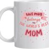 World's Best Mom Coffee Mug, Funny Gift for Mom from Daughter Son Kids Husband, Birthday Mother's Day Christmas Gift Idea