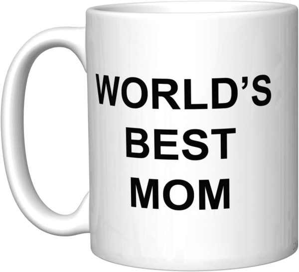 World's Best Mom Coffee Mug Gift for Mom from Daughter Son Kids