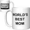 World's Best Mom Coffee Mug Gift for Mom from Daughter Son Kids