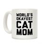 World's Okayest Cat Mom Coffee Mug