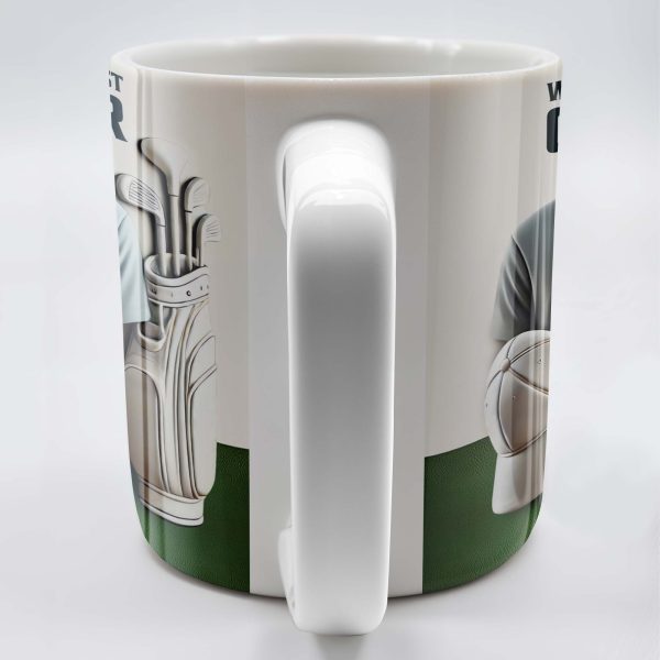 World's Okayest Golfer, Golf Shirt, Golf Clubs, Golf Cap - Personalized Custom Coffee Mug - FAM318_MG