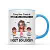Wow How Did I Get So Lucky Personalized Mug, Gift For Grandma