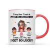 Wow How Did I Get So Lucky Personalized Mug, Gift For Grandma