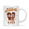 Y2K Besties Sisters Fall Season Retro Style Personalized Mug