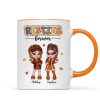 Y2K Fall Season Best Friends Sisters Colorful Pattern Personalized Mug, Gift For Besties