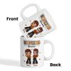 Y2K Fall Season Best Friends Sisters Colorful Pattern Personalized Mug, Gift For Besties