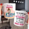 Yarned and Dangerous Personalized Knitting Mug Gift For Her