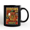 Yee Haw Halloween Retro Pumpkin Skeleton Personalized Mug, Spooky Country Western Gift with Custom Name
