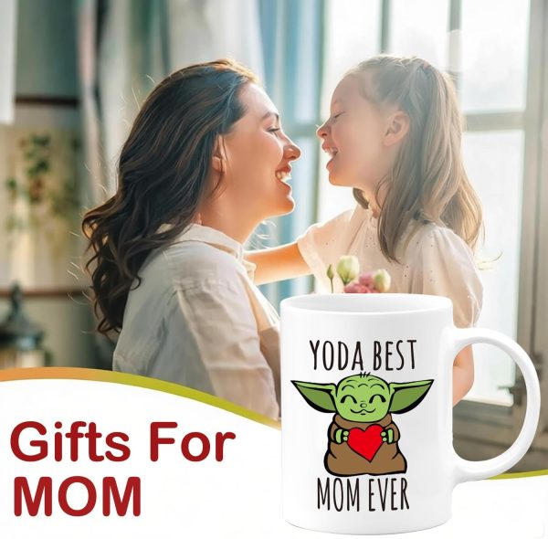 Yoda Best Mom Ever Coffee Mug Funny Gift for Mom from Daughter Son Kids Husband, Mothers Day Birthday Gift