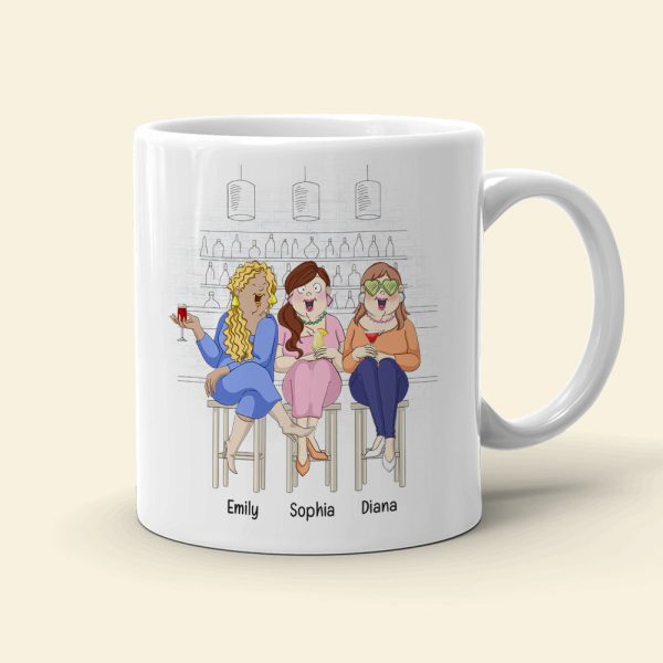 You And I Are Not Just Colleagues, Best Friend Bar Girl Chilling White Mug
