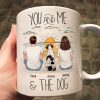 You And Me Beach Outline Personalized Mug, Gift For Him, For Her