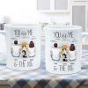 You And Me Beach Outline Personalized Mug, Gift For Him, For Her