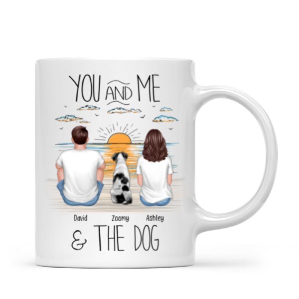 You And Me Beach Outline Personalized Mug, Gift For Him, For Her