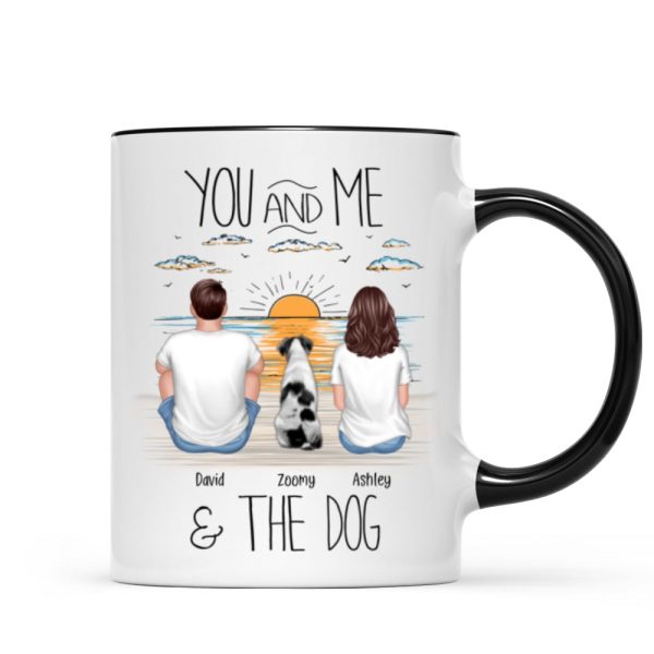 You And Me Beach Outline Personalized Mug, Gift For Him, For Her
