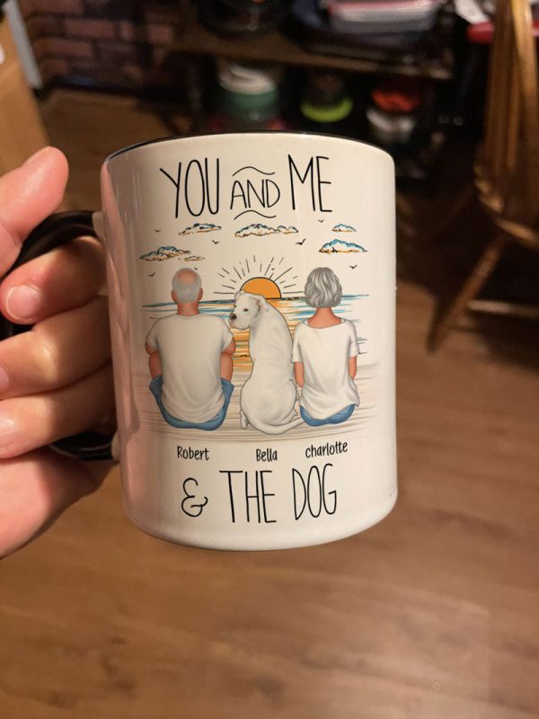 You And Me Beach Outline Personalized Mug, Gift For Him, For Her