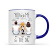 You And Me Beach Outline Personalized Mug, Gift For Him, For Her