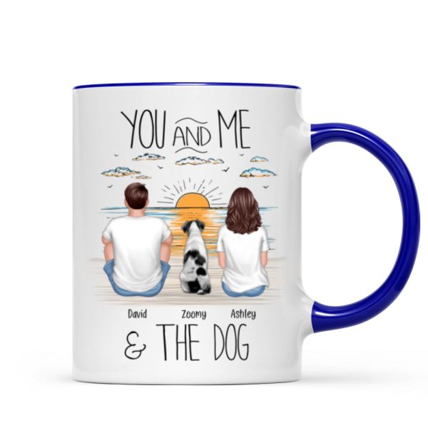 You And Me Beach Outline Personalized Mug, Gift For Him, For Her