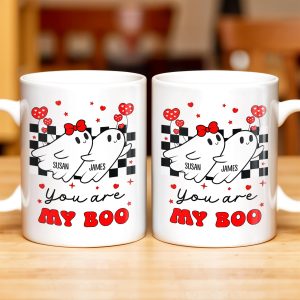You Are My Boo Ghosts And Hearts Mug Design - Personalized Custom Coffee Mug - CPL250_MG