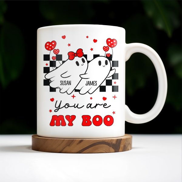 You Are My Boo Ghosts And Hearts Mug Design - Personalized Custom Coffee Mug - CPL250_MG