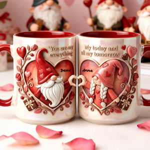 You Are My Everything - Personalized Accent Mug - Gift For Couple, Gnome Lovers HH01