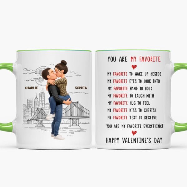 You Are My Favorite Everything Romantic Couple - Personalized Mug - Heartfelt Valentine's Day Gift for Her, for Him