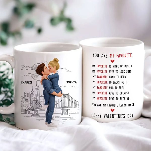 You Are My Favorite Everything Romantic Couple - Personalized Mug - Heartfelt Valentine's Day Gift for Her, for Him