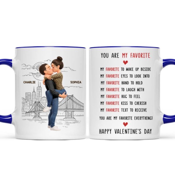 You Are My Favorite Everything Romantic Couple - Personalized Mug - Heartfelt Valentine's Day Gift for Her, for Him
